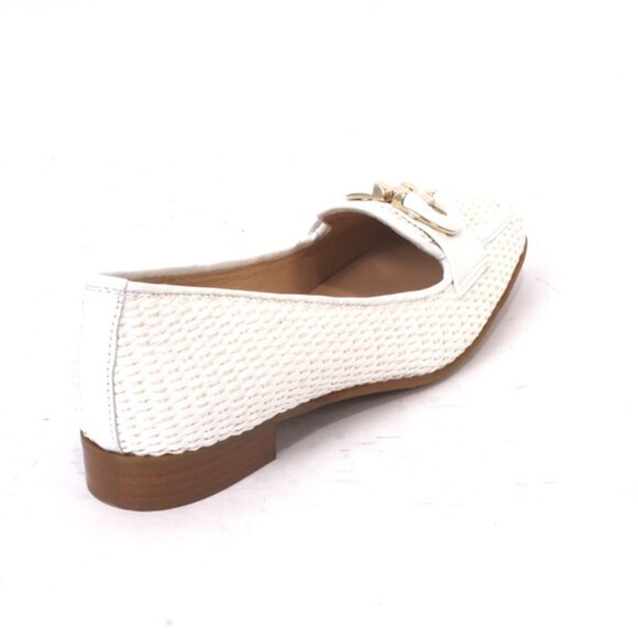 Luca Grossi 214 White Leather Classic Loafer Flat Shoe - Picture 4 of 8